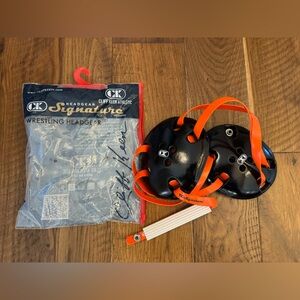 Brand New Cliff Keen Signature Wrestling Headgear Black/Orange